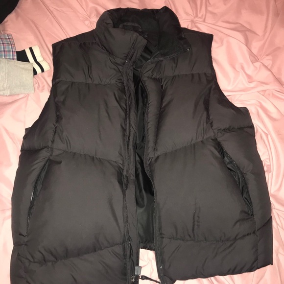 black polo puffer vest